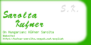 sarolta kufner business card